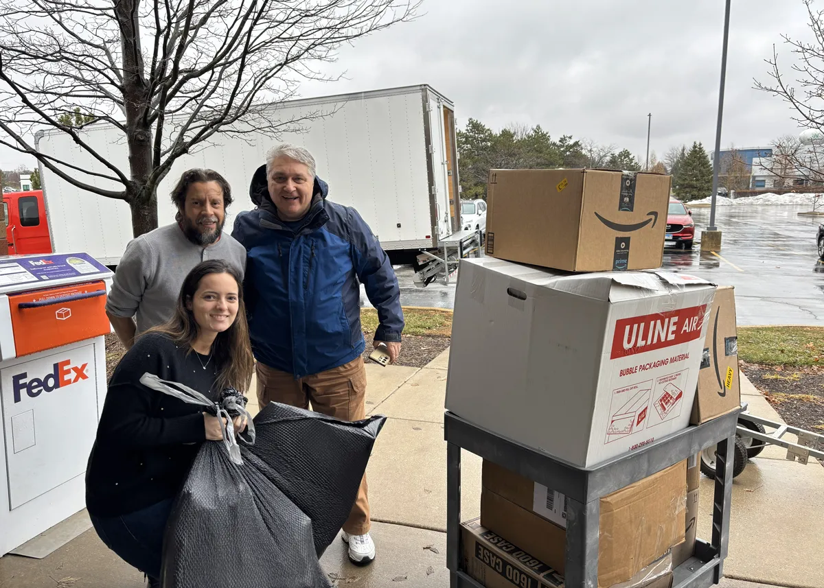 delivering donations