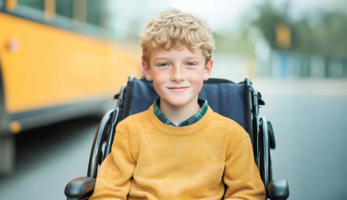 Kid waiting for bus